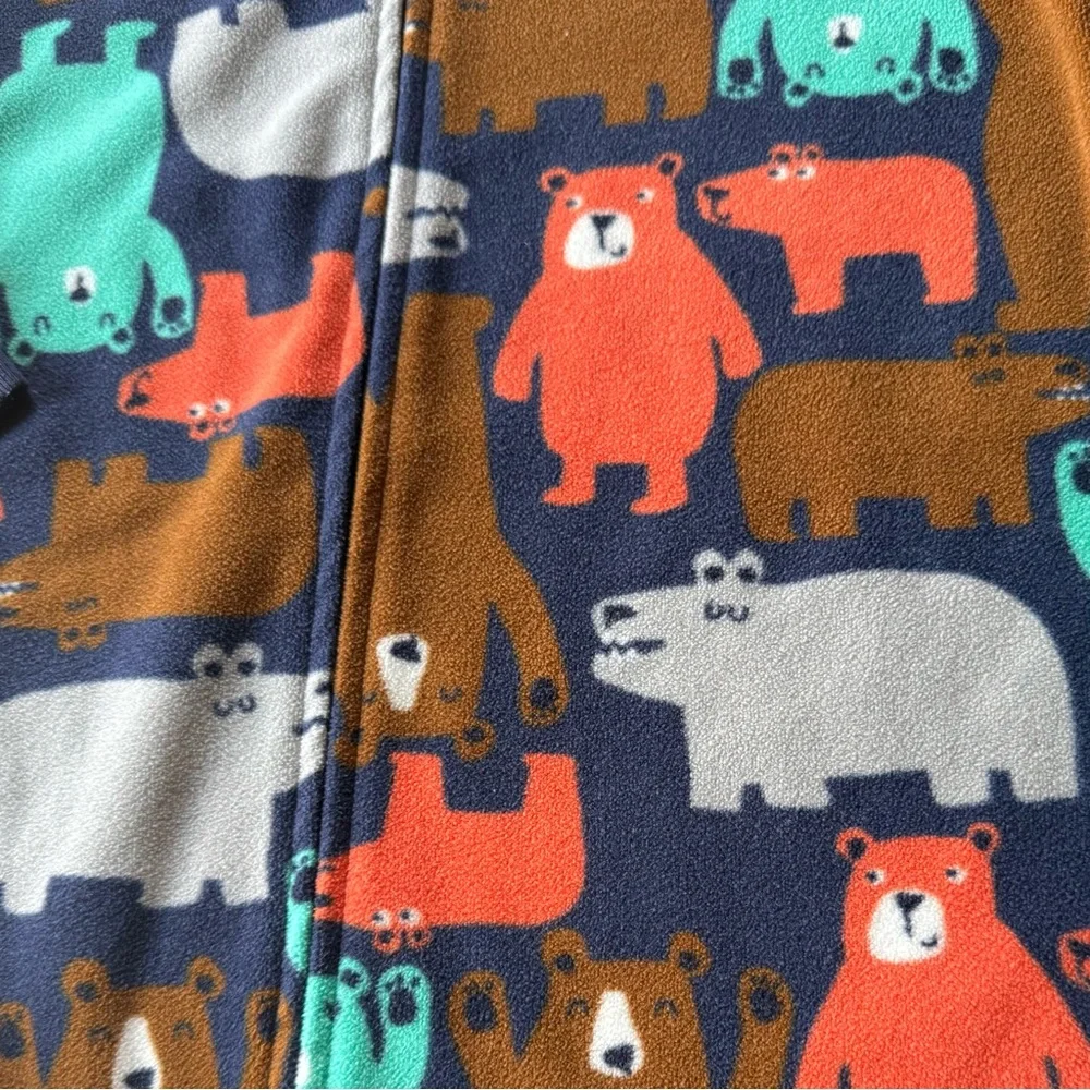🐻 2/$25 • Carter's | Bundle • Cute Bear Print Onesie Fleece Jammies • 3T/4T